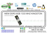 MEM DDR3 8GB 1333 MHZ KINGSTON