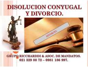 DIVORCIO Y DISOLUCION CONYUGAL. ESTUDIO JURIDICO RICCHARDDI & ASOC. DE MANDATOS.