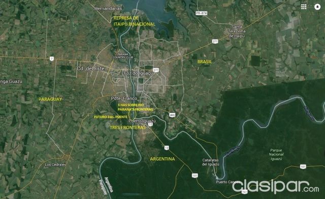 OFERTA HERMOSO TERRENO DE 3 HAS - ALTO PARANA - TRES FRONTERAS - SOBRE RIO PARANA — foto 2