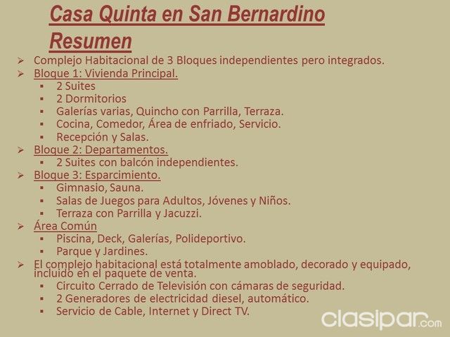 Casa Quinta en San Bernardino 5.000 m2 — foto 3