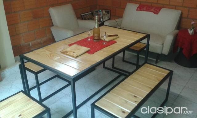 Vendo Juego de Mesa Rustica especial para el Quincho o Sala de la casa — foto 2
