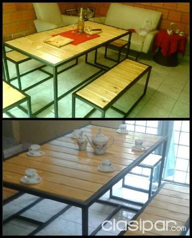 Vendo Juego de Mesa Rustica especial para el Quincho o Sala de la casa — foto 3