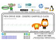 PEN DRIVE 8GB - DISEÑO GARFIELD OJOS