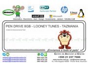 PEN DRIVE 8GB - LOONEY TUNES - TAZMANIA