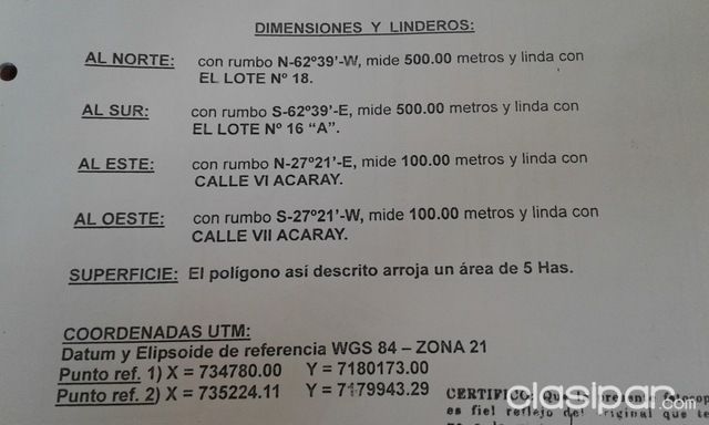 5 HECTAREAS EXCELENTE UBICACION - KM 7 RUTA 7 CDE — foto 2