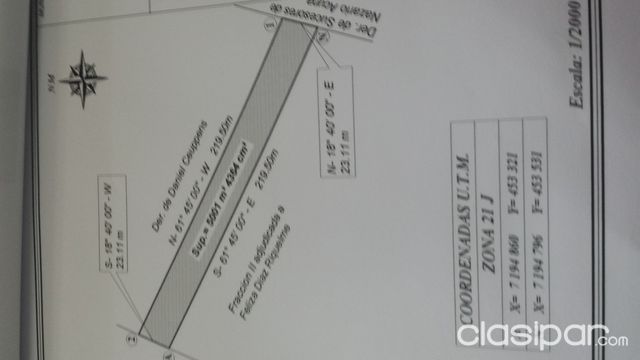 VENDO HERMOSO TERRENO DE 5000 M2 EN CAPIATA — foto 2