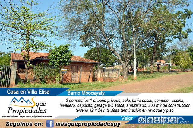Casa en Villa Elisa Barrio Mbocayaty — foto 2