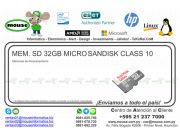 MEM. SD 32GB MICRO SANDISK CLASS 10