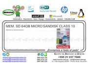 MEM. SD 64GB MICRO SANDISK CLASS 10