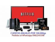 Peliculas y Series Sin Limite por 1 año con Netflix