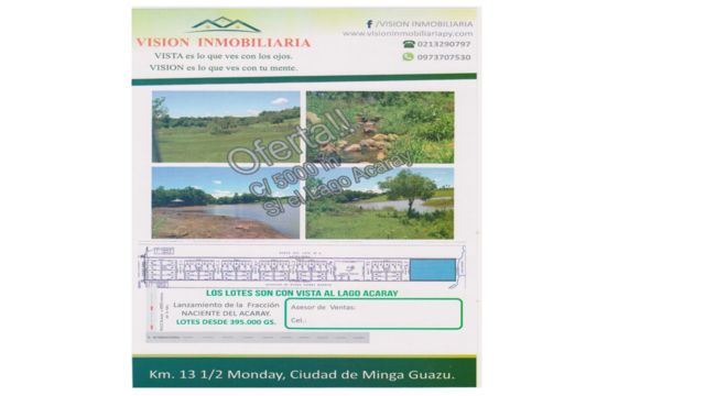 OFERT, 9 TERRENOS QUE LINDA CON aCARAY — foto 2