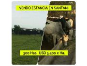 SANTANI: ESTANCIA FORMADA - 300 HAS - 3.400 USD/HA