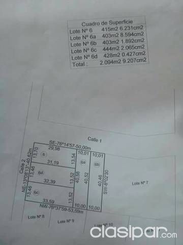 Vendo lotes ubicado a 4 km de Encarnación B° San Miguel. — foto 3