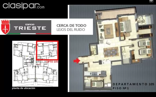 Vendo departamento a estrenar en Edificio Trieste. — foto 2