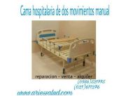 CAMA HOSPITALARIA DE 2 MOVIMIENTOS MANUAL IMPORTADA A LA VENTA Y PARA EL ALQUILER