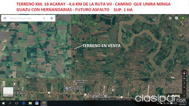 Buenisima Inversion.. 1 Hectarea a pocos metros de futuro asfalto. Km. 16 MInga Guazu — foto 3