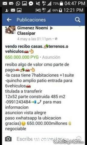 Vendo linda casa en asuncion entrega de la mita el resto en cuotas recibo casas vehiculos — foto 3