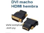 FICHA ADAPTADOR HDMI HEMBRA A DVI MACHO A SOLO