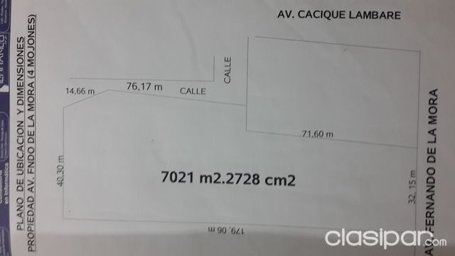 VENDO TERRENO PARA INVERSIÓN 7021M2 SACCESO SUR ZONA 4 MOJENES — foto 2