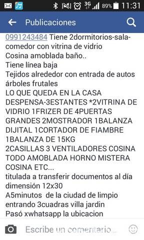 Vendo linda casa amoblada a 3cuadras de la ruta limpio villa jardín recibo vehiculo — foto 2