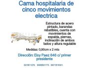 ALQUILER DE CAMA HOSPITALARIA DE 5 MOVIMIENTOS ELECTRICA