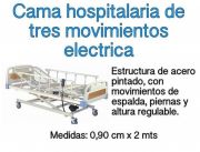 CAMA HOSPITALARIA DE TRES MOVIMIENTOS ELÉCTRICA!