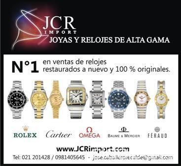 Relojes - Joyas - Accesorios - JCR compra relojes ROLEX, CARTIER, OMEGA, BAUME al mejor precio!