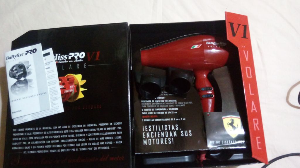 Secadora Babyliss Pro Volare V1 Roja - ESTILOS