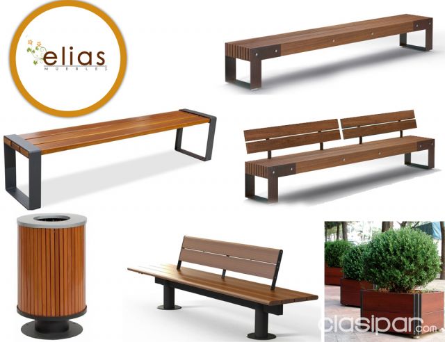 Mobiliario urbano de madera para plazas, shopping, parques. #967204