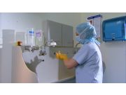 Lavamanos para limpieza aséptica de sanatorios y hospitales salas quirúrgicas con pedal