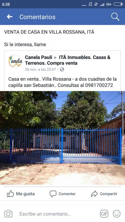 Vendo Casa con titulo de propiedad cuidad de ITA — foto 2