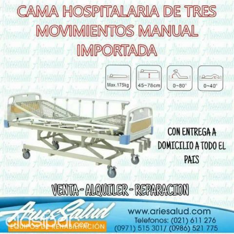 Muebles para el hogar - ALQUILER DE CAMA HOSPITALARIA DE TRES MOV
