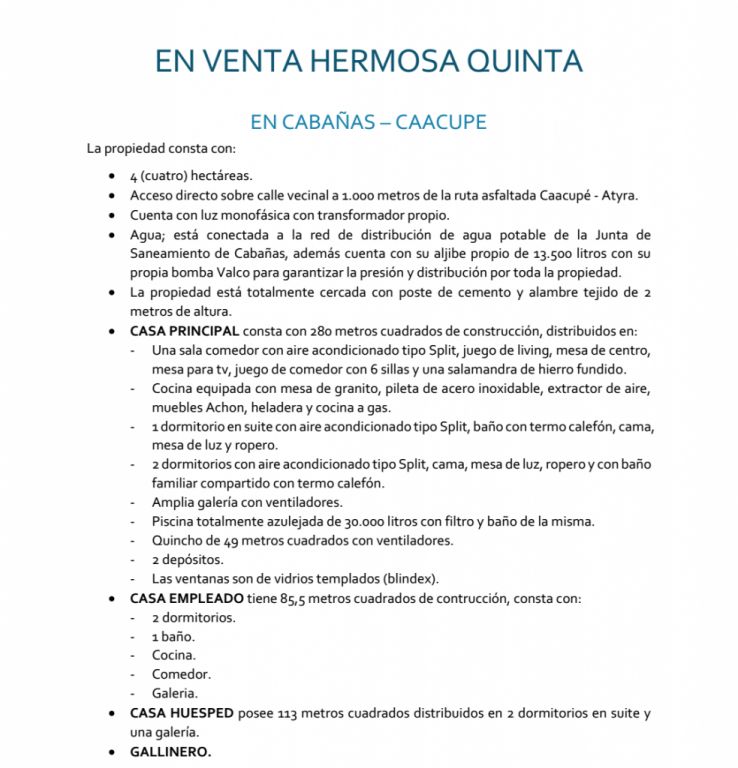 VENDO HERMOSA QUINTA EN CAACUPE — foto 2
