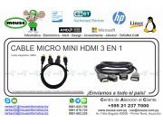 CABLE MICRO MINI HDMI 3 EN 1