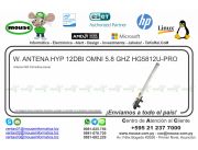 W. ANTENA HYP 12DBI OMNI 5.8 GHZ HG5812U-PRO