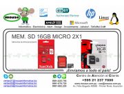 MEM. SD 16GB MICRO 2X1