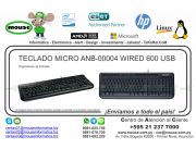 TECLADO MICRO ANB-00004 WIRED 600 USB