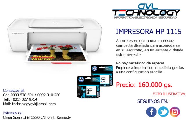 IMPRESORA HP 1115 #1109317 | Clasipar.com en Paraguay