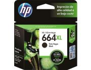 Cartucho de Tinta HP modelo 664 XL Negro F6V31AL 8,5 ml.