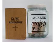 Combo viajero: alcancía + porta pasaporte