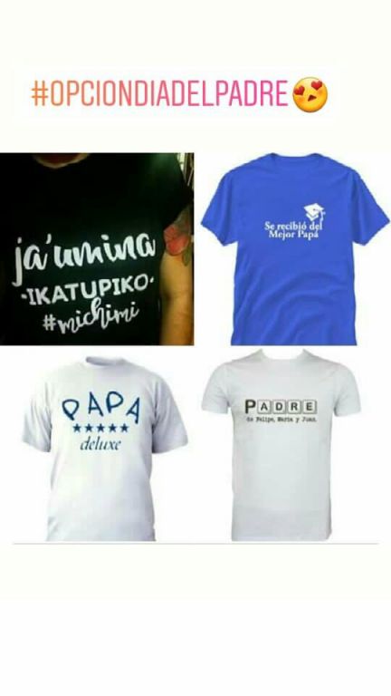 remeras personalizadas para papa