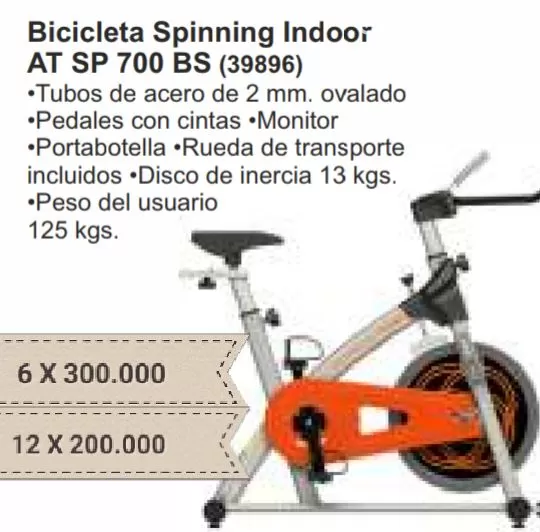 Bicicleta spinning athletic online 700bs