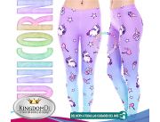 Calza con diseño de Unicornios