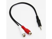 CABLE AUDIO 2 RCA HEMBRA 30CM