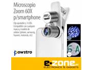 Lente optico microscopio 60X Clip LED