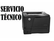 SERVICIO TECNICO IMP HP LASER M401N PRO 400 E INSUMOS