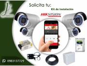 Kit Seguridad Hikvision Dvr 4 + 4 Camaras Full Hd 720 P 1mp