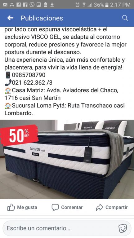 Somier 1.93x2.05 visco elástic — foto 2