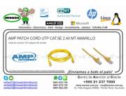 AMP PATCH CORD UTP CAT.5E 2.40 MT AMARILLO