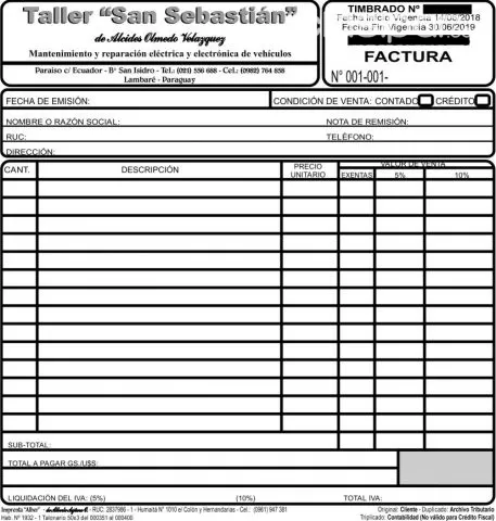 Talonarios en el día #1242074  en Paraguay